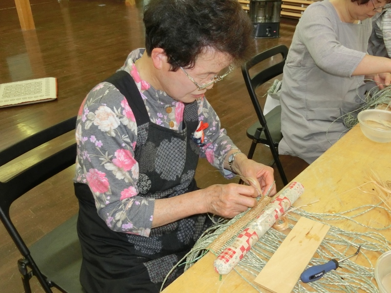 奥会津　三島町　編み組細工　ヒロロ　教室　講師　角田　工人